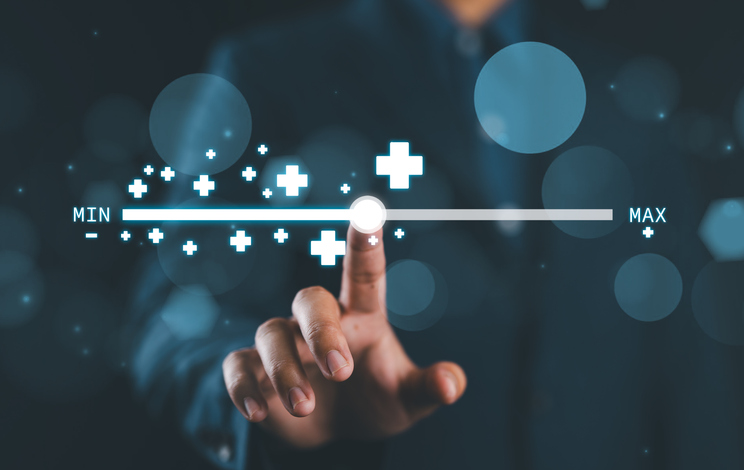 Businessman touching plus sign to update progress of download bar for value added product and service to increase productivity concept. - My Krankenhausabrechnungs-Service GmbH